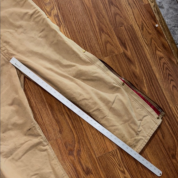 Vintage Carhartt Insulated Lined Winter Coveralls Size XXL 30L Regular Tan Brown - Picture 9 of 16